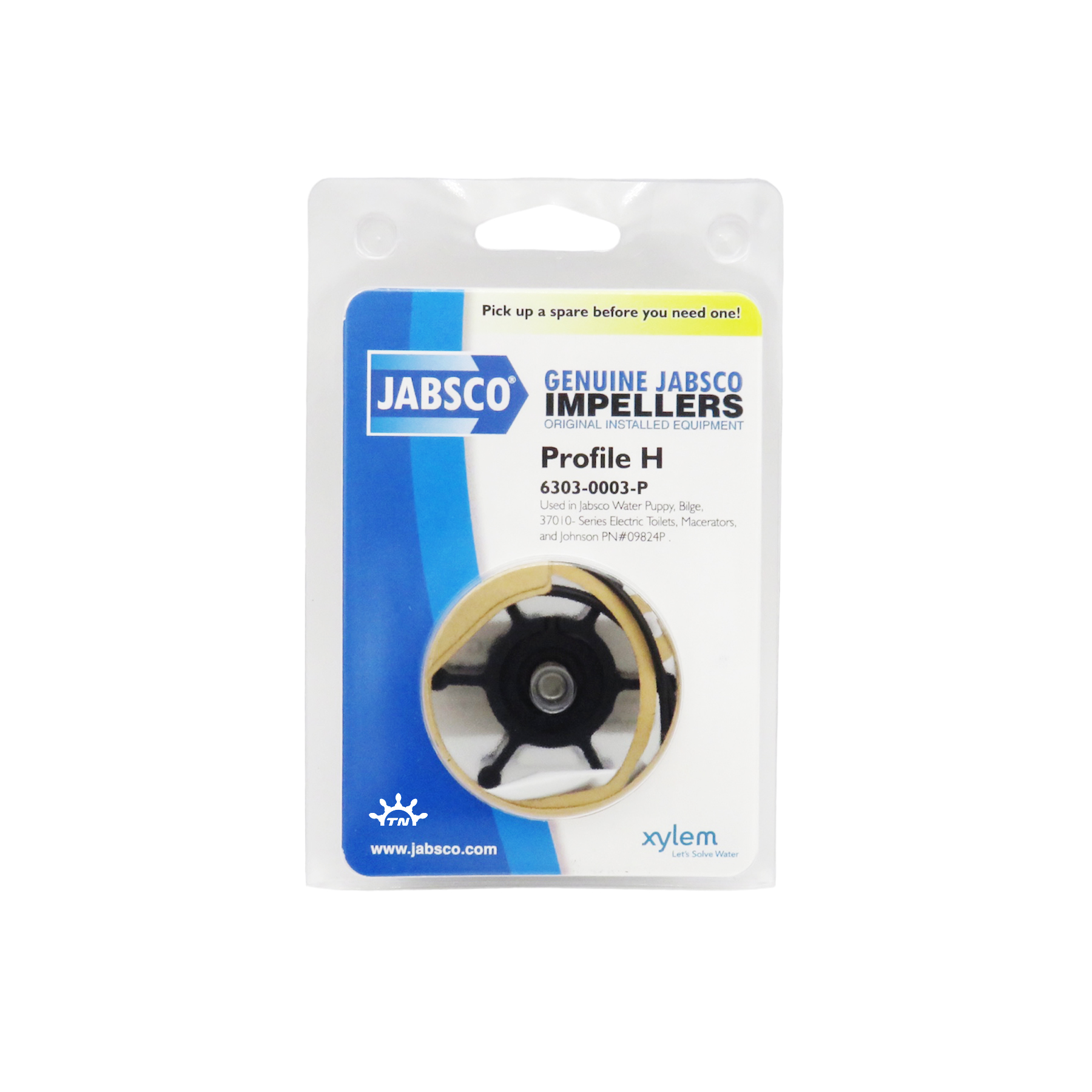 SouthMarine Water Pump Impeller For Jabsco 6050 Series - Replaces 6056-0003 & 6056-0003-P